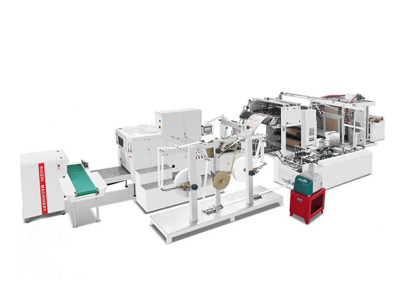 Paper Bag Making Machine With Flat Handle Inline