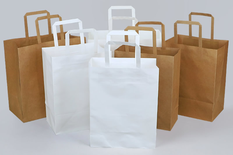 Paper Shopping Bag With Flat Rope Handle
