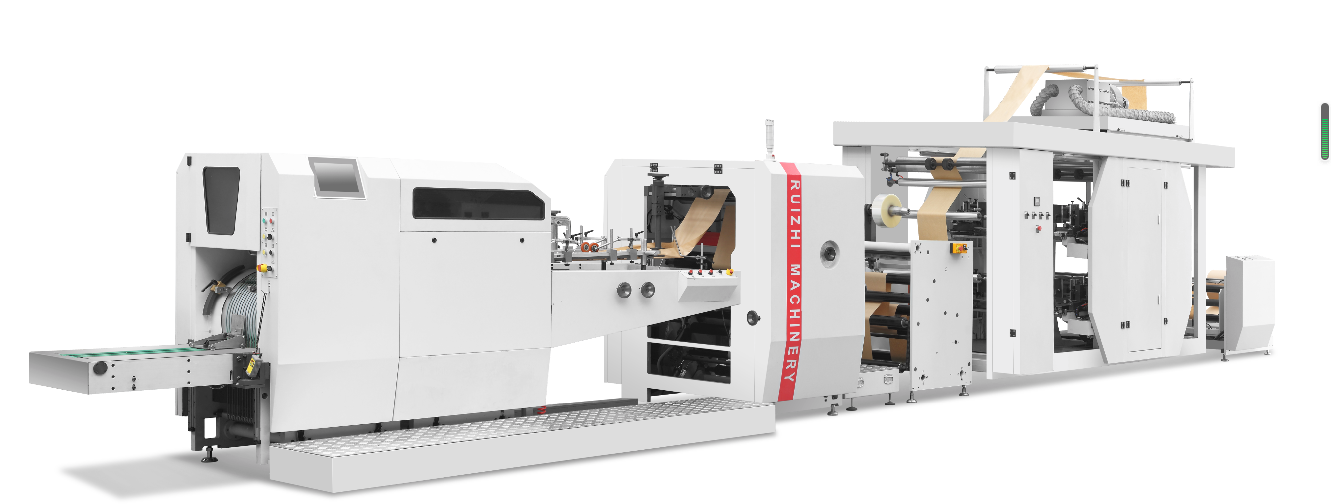 Máquina para fabricar bolsas de papel de fondo plano cargadas a Europa